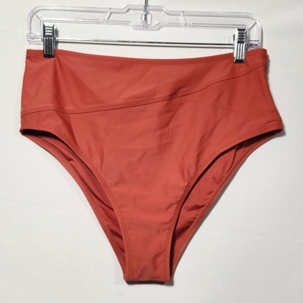 Cupshe High Waisted Terracotta Bikini Bottom-Size XL